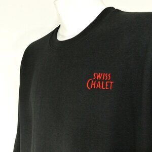 SWISS CHALET Chicken Black Sweatshirt Employee Uniform Shirt Size XL NWT